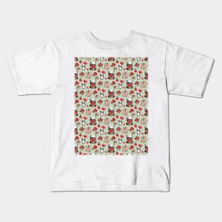 Cute Panda Bear Pattern for Valentine's Day Kids T-Shirt